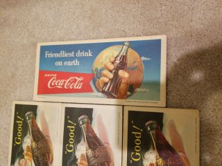 3 1953 1 1956 Coca - Cola Sprite Boy Advertising Ink Blotters NOT REPRINT 3