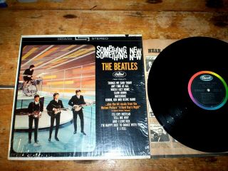 The Beatles (something) Orig 1964 Vinyl Lp In Shrink W/ Credit Error Vg,