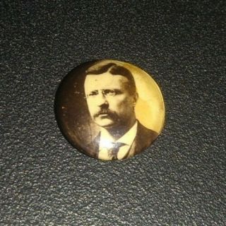1904 Theodore Roosevelt Presidential Campaign Stickpin Round Stick Pin