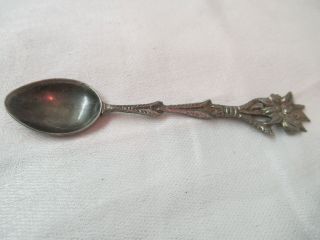 Vintage Italy Silver Plate Demitasse Spoon Edelweiss Handle