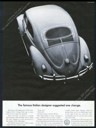 1960 Vw Beetle Classic 1958 Car Photo One Change Suggested Volkswagen Print Ad
