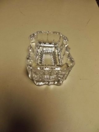 Antique Cut Crystal Glass Open Salt Rectangular 3 1/4 " By 2 1/4 "