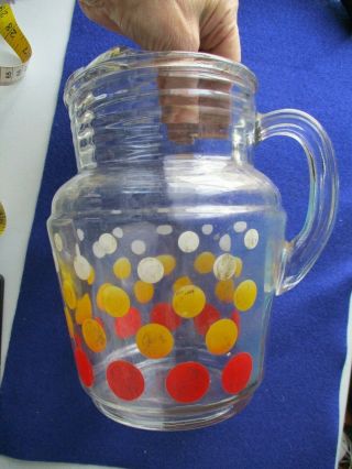Vintage Large Glass Water\juice Pitcher