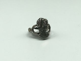 Art Nouveau Gibson Girl Gypsy Nymph Woman Sterling Silver Ring Sz 6.  5 Arts Craft 2