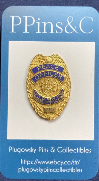 City Of York Board Of Education Peace Officer Gold Tone Lapel Pin 2