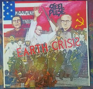Steel Pulse " Earth Crisis " 12 Inch Album 331/3 Stereo - 1984 Electra