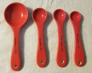 Set Of 4 Ceramic Measuring Spoons 1/4 Tsp - 1/2 Tsp - 1 Tsp - 1 Tbsp