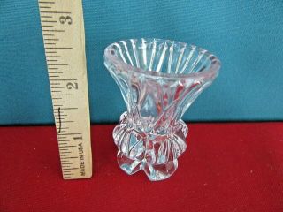 8t.  Vintage Old Toothpick Holder - Clear Sitting On 4 Feet