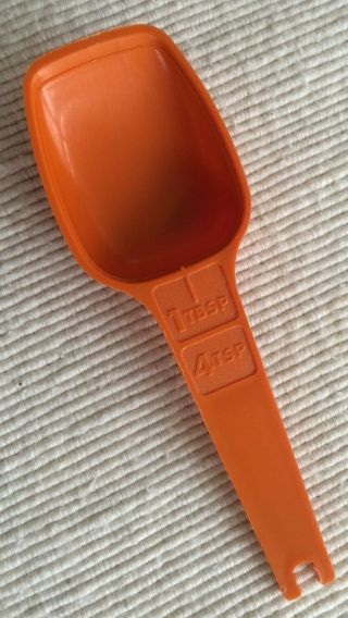 Vintage Tupperware Replacement Measuring Spoon 1 Tbsp/4 Tsp Burnt Orange