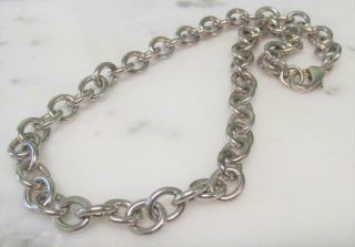 Sterling Silver Cable Link Necklace 17 " 51 Grams 1 - B750