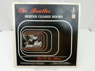 The Beatles Vinyl Record Behind Closed Doors Lp Double Album Nrmt Let It Be Out