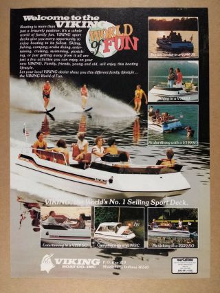 1979 Viking Sport Deck Boats Vintage Print Ad