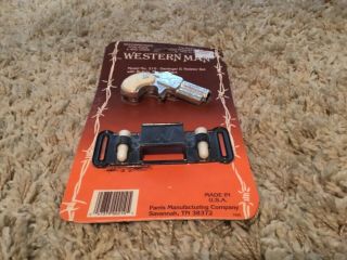 Western Man Derringer Cap Gun & Holster With Bullets Model 210 Nos