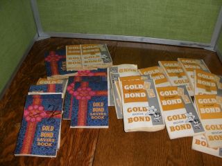 Vintage 18 Full Gold Bond Stamps & 7 Empty Books