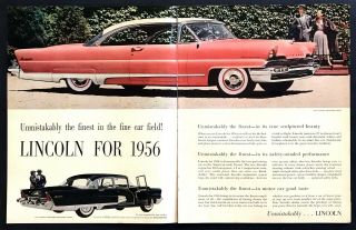 1956 Lincoln Premiere Coupe & Four - Door Sedan Photo 2 - Page Vintage Print Ad