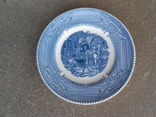Mt Clemens Currier And Ives 7 1/4 " Salad/dessert Plate