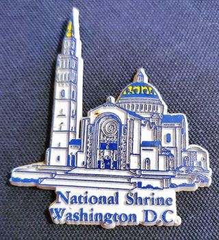 Souvenir 2 " Pvc Fridge Magnet National Shrine Washington Dc