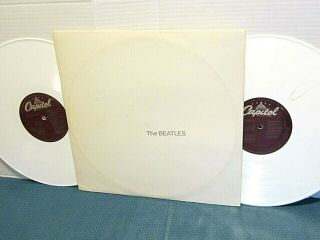 2 Lp The Beatles Self - Titled " White Album " Pressed On White Vinyl
