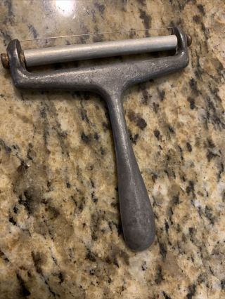 Vintage Cheese Slicer Japan All Metal Wired 4 - 3/4” Tall 4” Wide