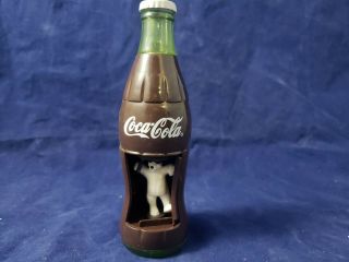 Coca Cola Bottle W/ Dancing Polar Bear In Wind Up Toy - Burger King 2000 6 " (b3)