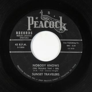 Black Gospel Soul 45 - Sunset Travelers - Nobody Knows - Peacock - Mp3