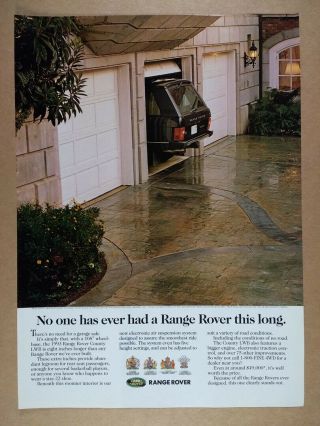 1993 Range Rover County Lwb Garage Door Photo Vintage Print Ad