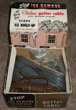 Scarce Vintage Nos 50s Wrap - On Co.  Chicago 10 Il.  Electric Gutter Cable Boxed