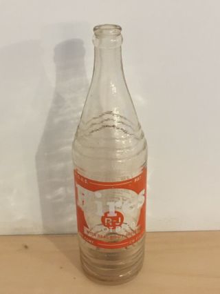 Vintage Hires Root Beer Advertising Glass Bottle - 26 Fl Oz