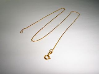 Fine Solid 14k Yellow Gold 16 1/2 " Single Link Necklace/chain For Pendant