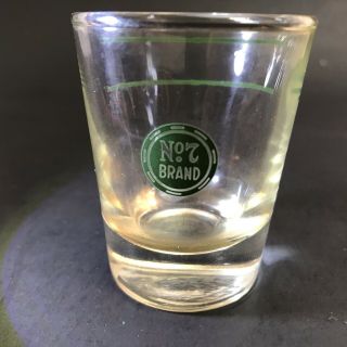 Vintage Bar Glass No.  7 Sour Mash Jack Daniels Whiskey Shot Glass