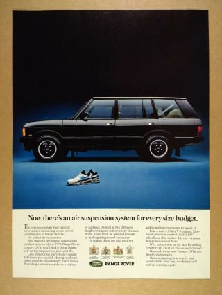 1993 Range Rover County Lwb Nike Air Shoes Photo Vintage Print Ad