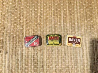 Vintage Medicine Tins: Anacin,  Bayer Aspirin And Nature’s Remedy Laxative