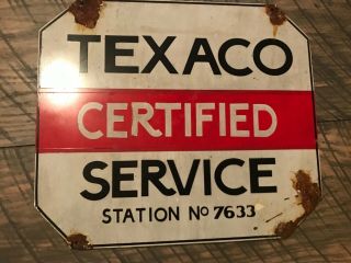 Antique Style - Vintage Look Texaco Dealer Service Station Gas Pump Sign