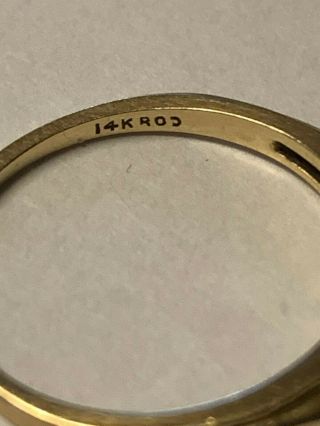 Antique 14k Gold Diamond Wedding/Engagement Ring Scrap 2.  20g size 61/4 2