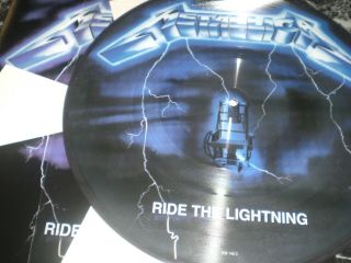 Metallica Ride The Lightning Lp Vinyl Picture Disc With Die - Cut Cover