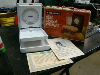 Vintage Soehnle Dietetic & Letter White Scale Box Made In Switzerland