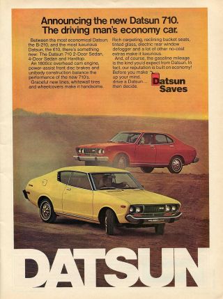1974 Datsun 710 2 & 4 Door Sedan Hardtop The Driving Man 