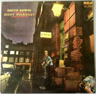 David Bowie Lp: Ziggy Stardust : Orange Label :,  Lyric Inner : 1972 : -