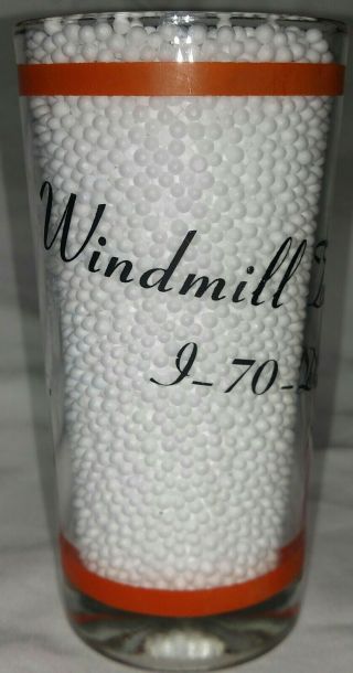 1973 Windmill Truckers Center Inc.  Drinking Glass Dallas Pike Wv West Virginia