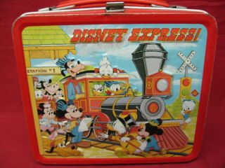 Vintage Disney Express Metal Embossed Lunch Box Aladdin 1979