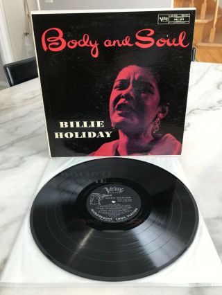 Billie Holiday " Body And Soul " 1957 Verve Lp Mgv 8197 Mono Dg Trumpeter Clef Vg,