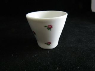 Vintage Porcelain Single Egg Cup - Art Pottery - Rose - Flower - 1