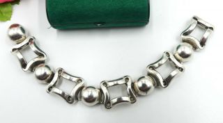Vintage Heavy Mexico Sterling Silver Bracelet 56.  8 Gram
