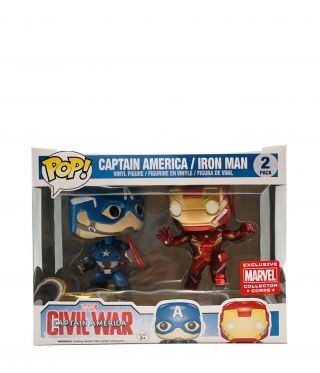 Funko Pop Captain America Civil War 2 - Pack Iron Man And Captain America