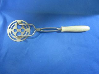 Vintage Potato Masher Wooden Collapsible Handle