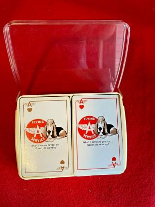 L4) Vintage Flying A Service Motor Oil Gas Station United States Playing Card