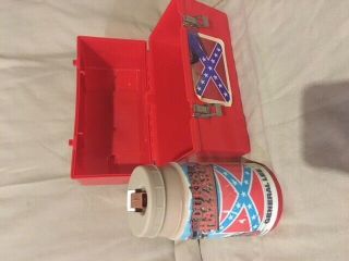 Vintage 1981 The Dukes Of Hazzard Aladdin Lunch Box And Thermos/ Red / Plastic