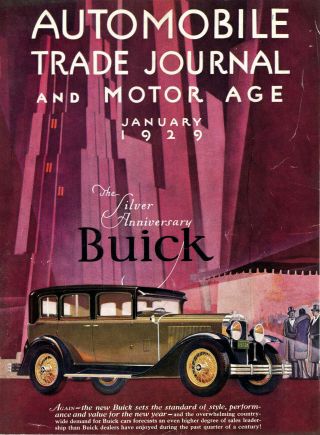 1929 Buick Silver Anniversary Color Cover Car Ad