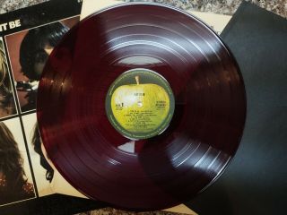 The Beatles Let It Be Apple Record Red Vinyl Import Japan Insert Ap - 80189 Lp