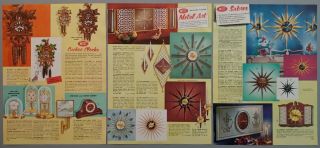 1962 Vintage Paper Print Ad 3 - Pg Welby Cuckoo Clocks Metal Art Sabres Sconces
